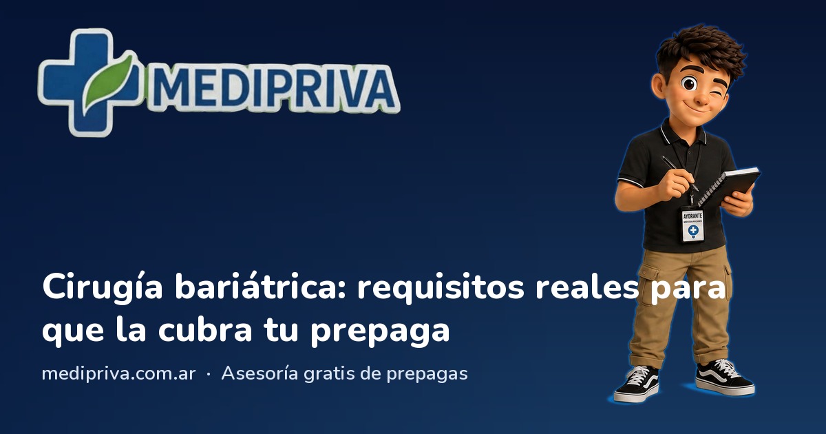 Miniatura: Cirugía bariátrica: requisitos reales para que la cubra tu prepaga