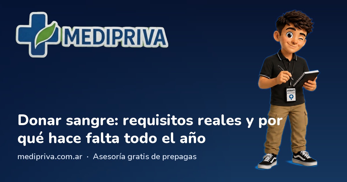 Miniatura: Donar sangre: requisitos reales y por qué hace falta todo el año