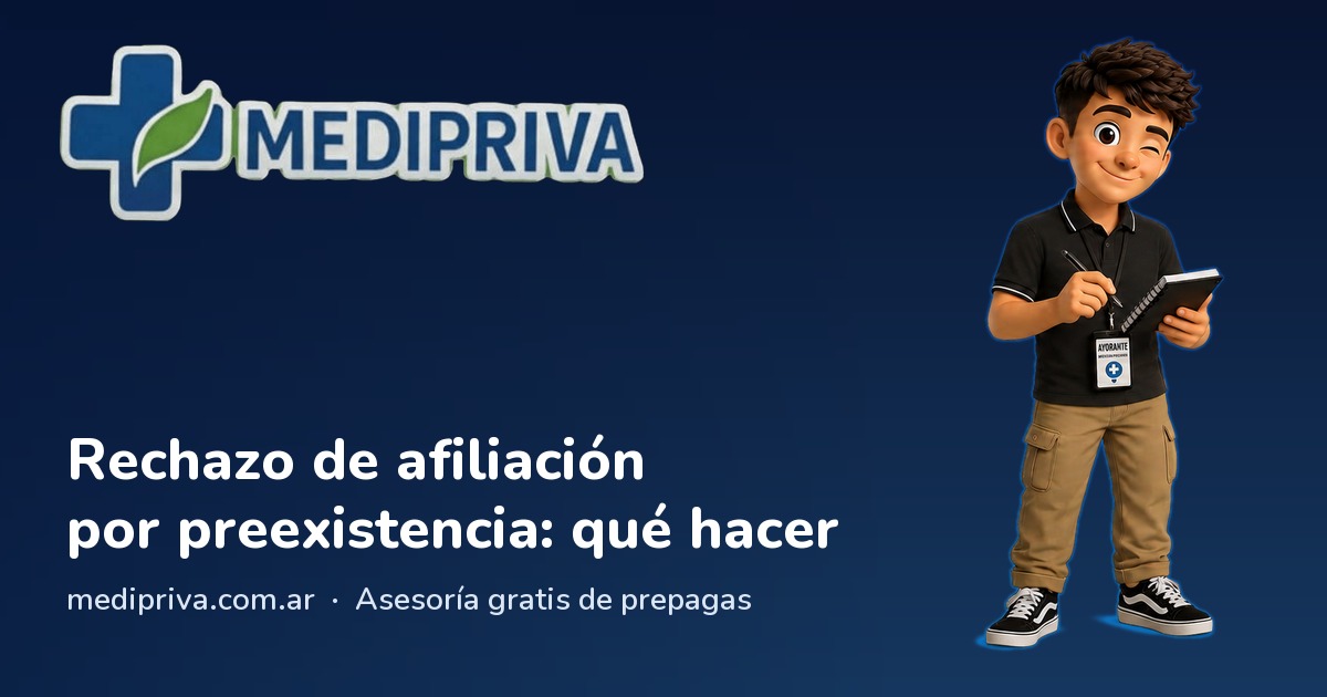 Miniatura: Rechazo de afiliación por preexistencia: qué hacer